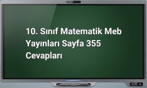 10. Sınıf Matematik Meb Yayınları Sayfa 355 Cevapları