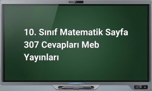10. Sınıf Matematik Sayfa 307 Cevapları Meb Yayınları