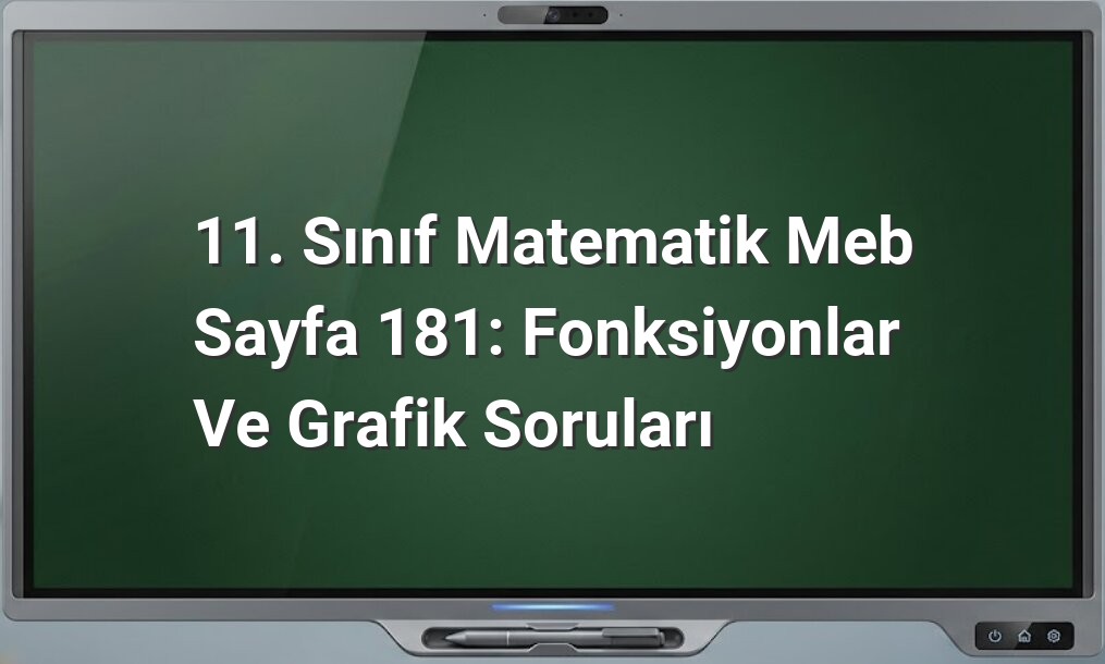 11. Sınıf Matematik MEB Sayfa 181: Fonksiyonlar ve Grafik Soruları