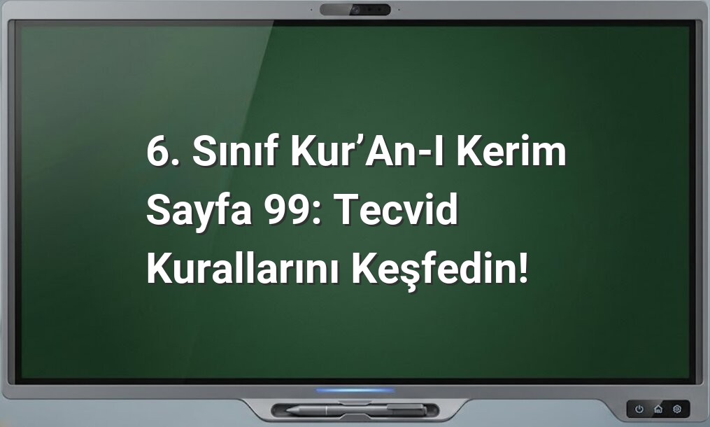 6. Sınıf Kur’an-ı Kerim Sayfa 99: Tecvid Kurallarını Keşfedin!