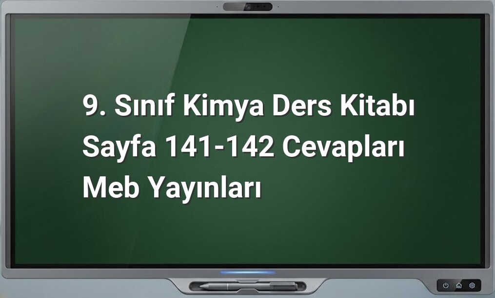 9. sınıf kimya cevapları