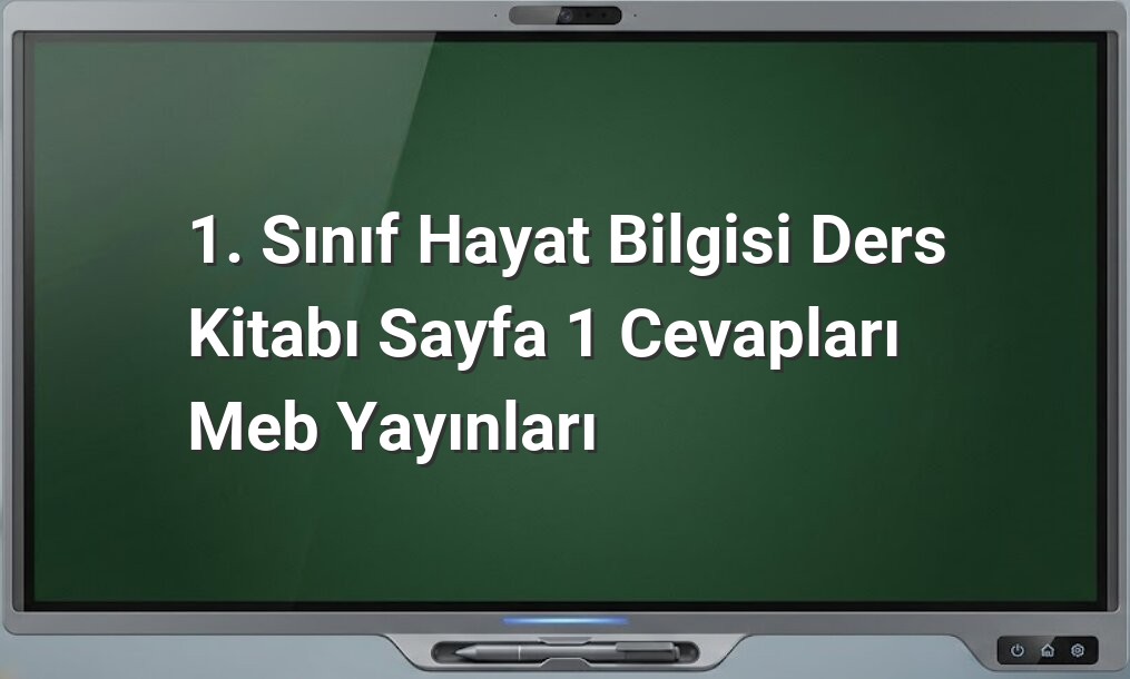 1. Sınıf Hayat Bilgisi Sayfa 1 Cevapları