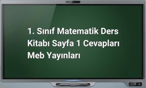 1. sınıf matematik sayfa 1 cevapları