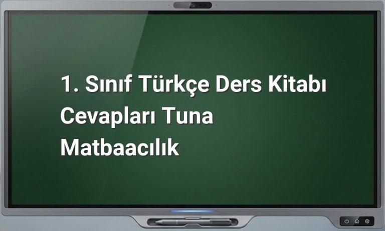1. Sınıf Türkçe Ders Kitabı Cevapları
