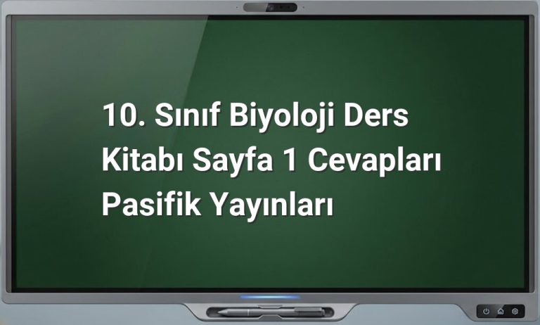 10. sınıf biyoloji sayfa 1