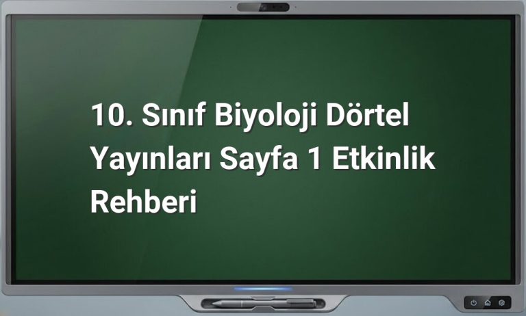 10. Sınıf Biyoloji Dörtel Yayınları