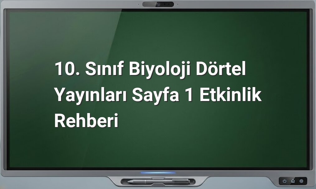 10. Sınıf Biyoloji Dörtel Yayınları