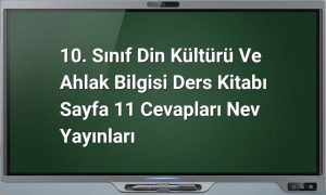 10. Sınıf Din Kültürü Cevapları