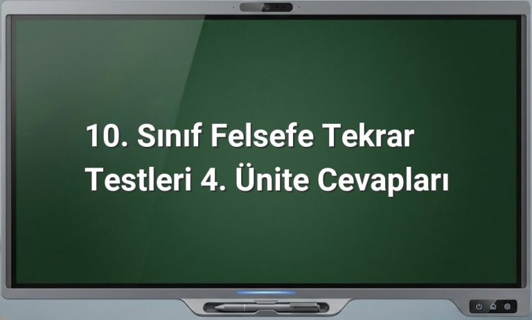 10. Sınıf felsefe testleri cevapları