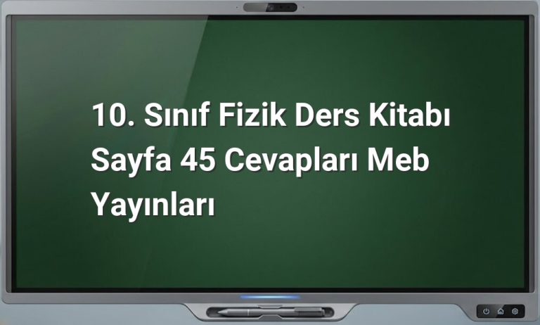 10. Sınıf Fizik Simülasyon