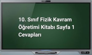 10. Sınıf Fizik Kavram Öğretimi