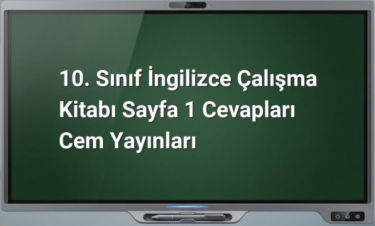 10. Sınıf İngilizce Çalışma Kitabı