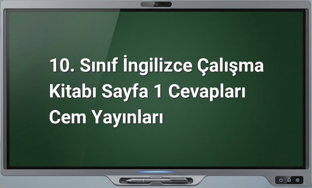 10. Sınıf İngilizce Çalışma Kitabı