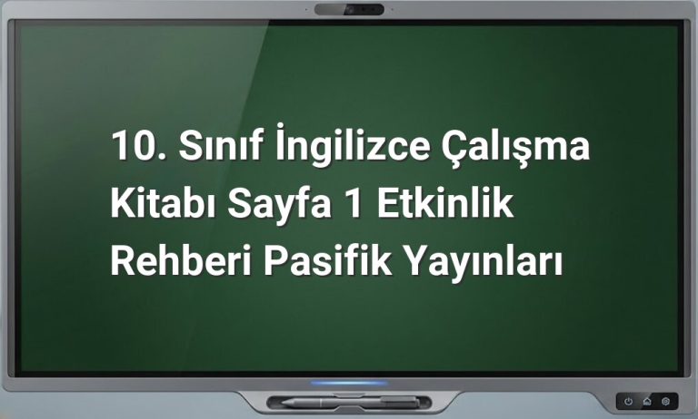 10. sınıf İngilizce çalışma kitabı