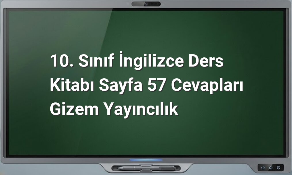 İngilizce ders kitabı cevapları