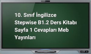 10. Sınıf İngilizce ders kitabı cevapları