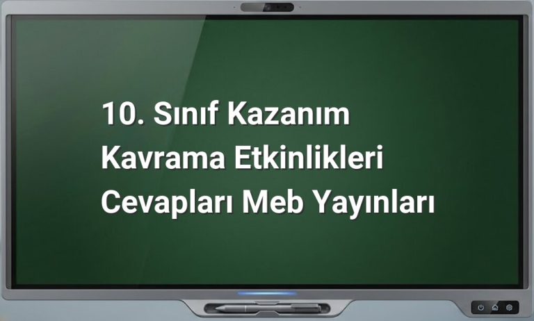 10. Sınıf Kazanım Kavrama Etkinlikleri