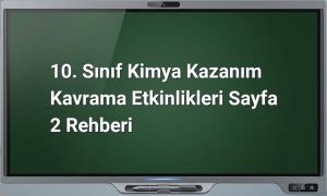 10. Sınıf Kimya Etkinlikleri Sayfa 2