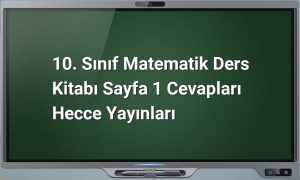 10. sınıf matematik sayfa 1 cevapları