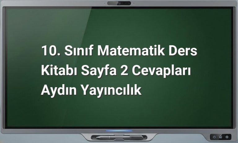 10. sınıf matematik cevapları