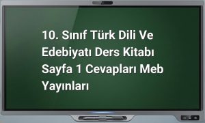 Türk Dili ve Edebiyatı 10. Sınıf