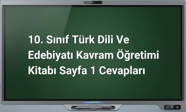 10. Sınıf Türk Dili ve Edebiyatı