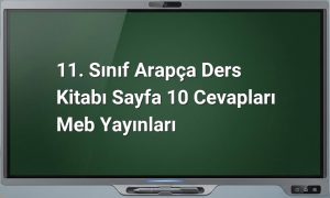 11. Sınıf Arapça Sayfa 10 Cevapları