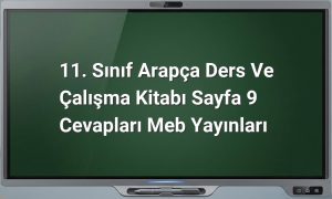 11. Sınıf Arapça Sayfa 9 Cevapları