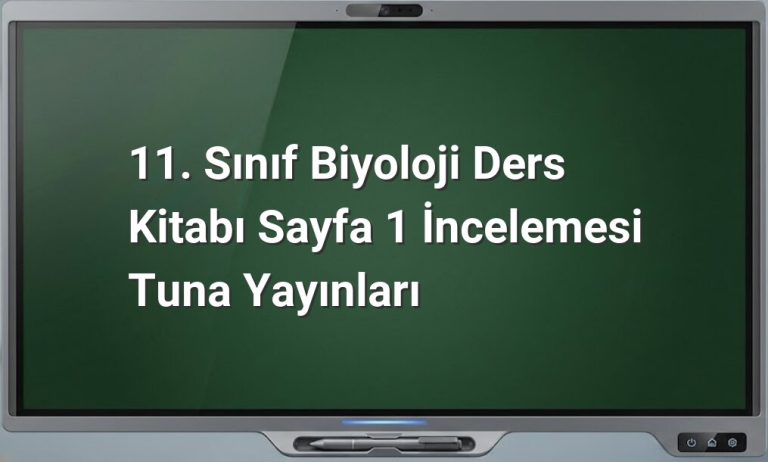 11. sınıf biyoloji giriş