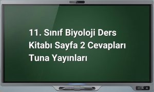 11. Sınıf Biyoloji Sayfa 2