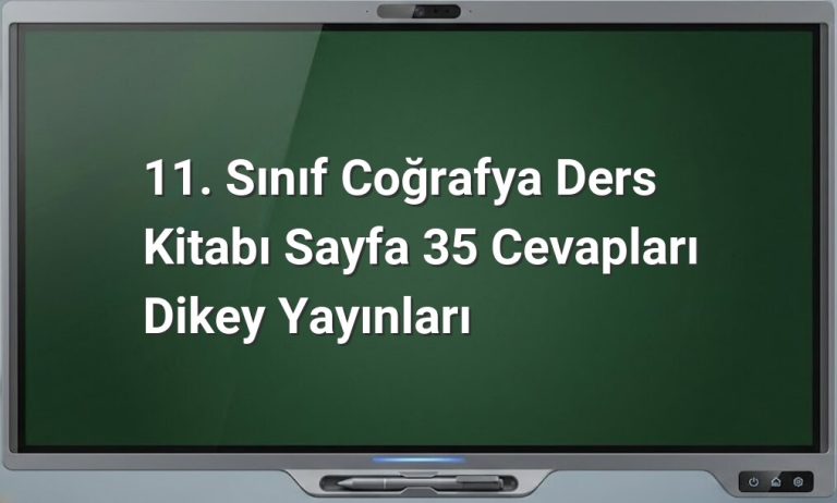 11. Sınıf Coğrafya Cevapları