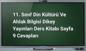 Din Kültürü Ahiret Kavramları