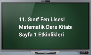 11. Sınıf matematik etkinlikleri