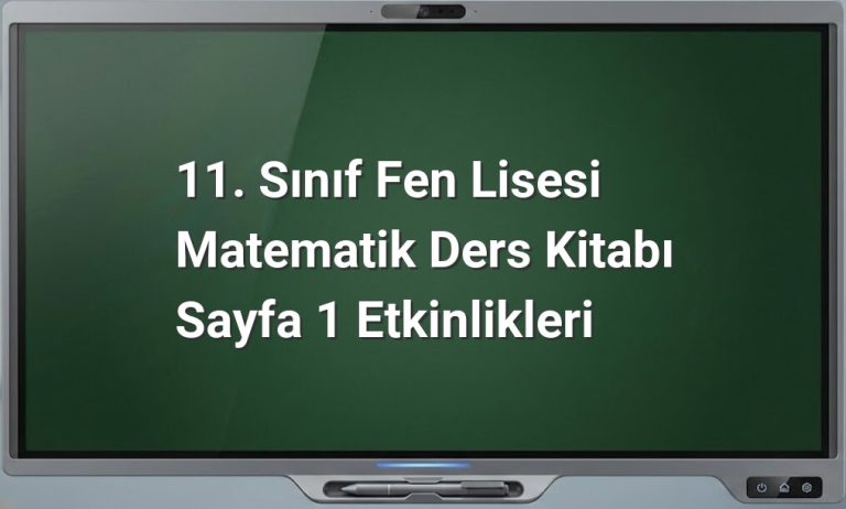 11. Sınıf matematik etkinlikleri
