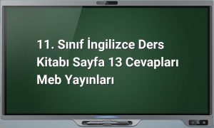 11. Sınıf İngilizce Sayfa 13 Cevapları