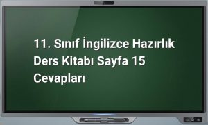11. Sınıf İngilizce Sayfa 15 Cevapları