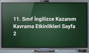 11. Sınıf İngilizce etkinlikleri