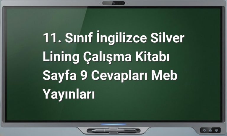 11. Sınıf İngilizce Sayfa 9 Cevapları
