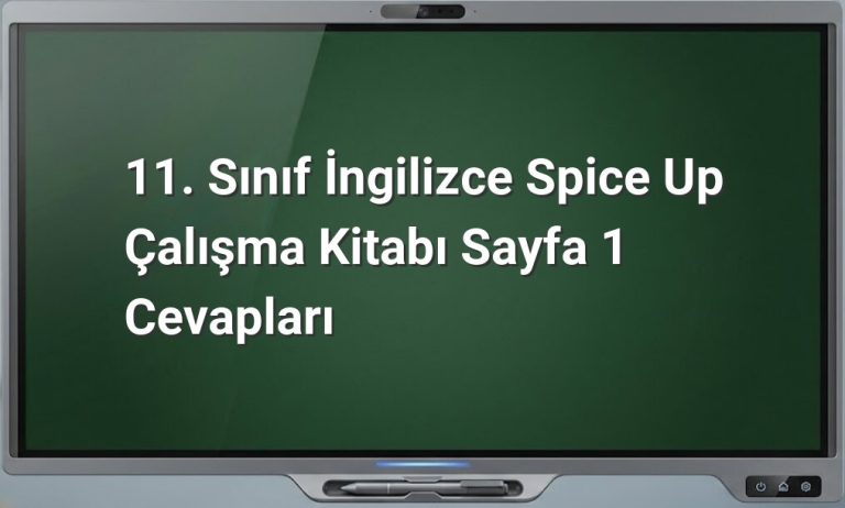 11. Sınıf İngilizce çalışma kitabı