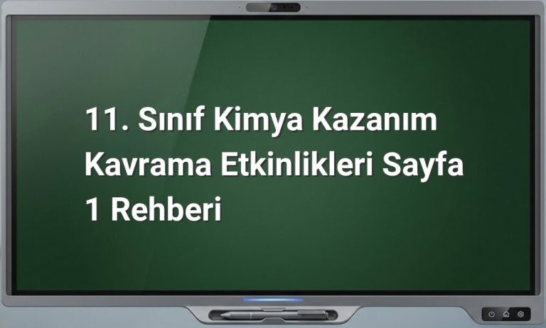11. Sınıf Kimya Kavramları