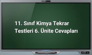 11. sınıf kimya tekrar testleri