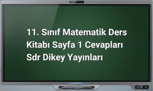 11. Sınıf Matematik Sayfa 1 Cevapları