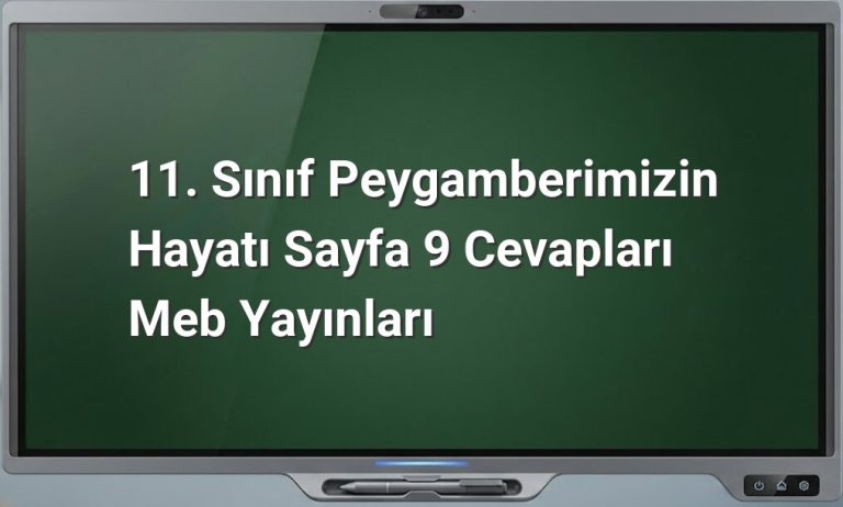 Hz. Muhammed'in Hayatı 11. Sınıf