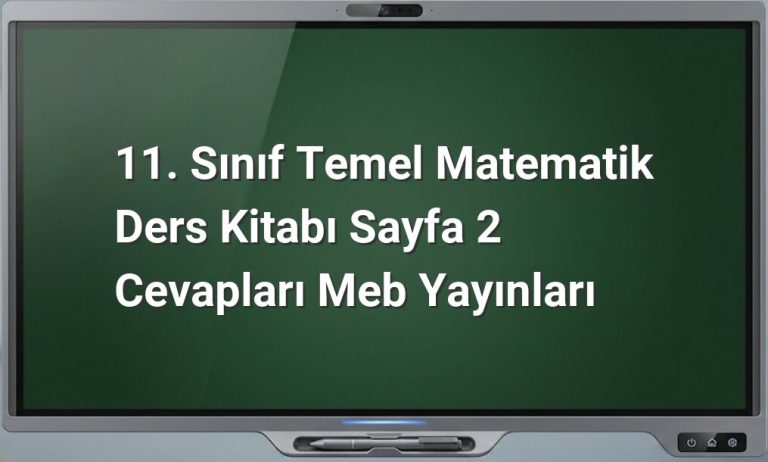 11. sınıf temel matematik cevapları