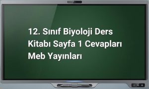 12. Sınıf Biyoloji Sayfa 1