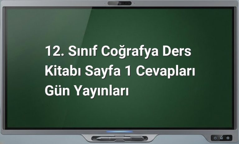 12. sınıf coğrafya ders kitabı