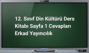 Din Kültürü 12. Sınıf Sayfa 1