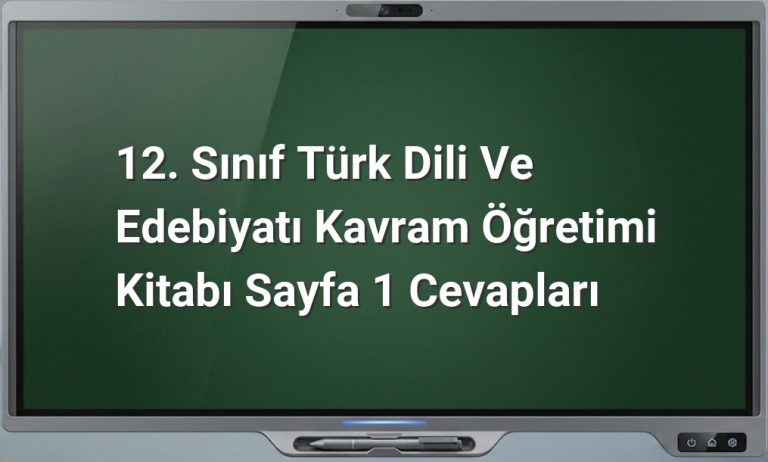 Kavram öğretimi etkinlikleri