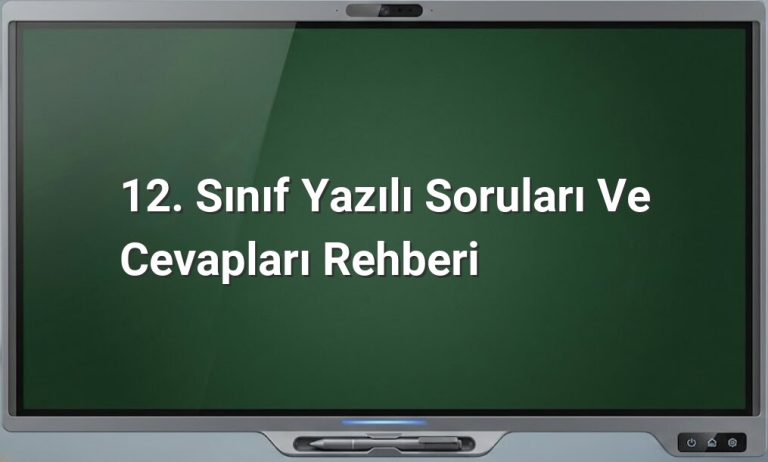 12. sınıf yazılı soruları