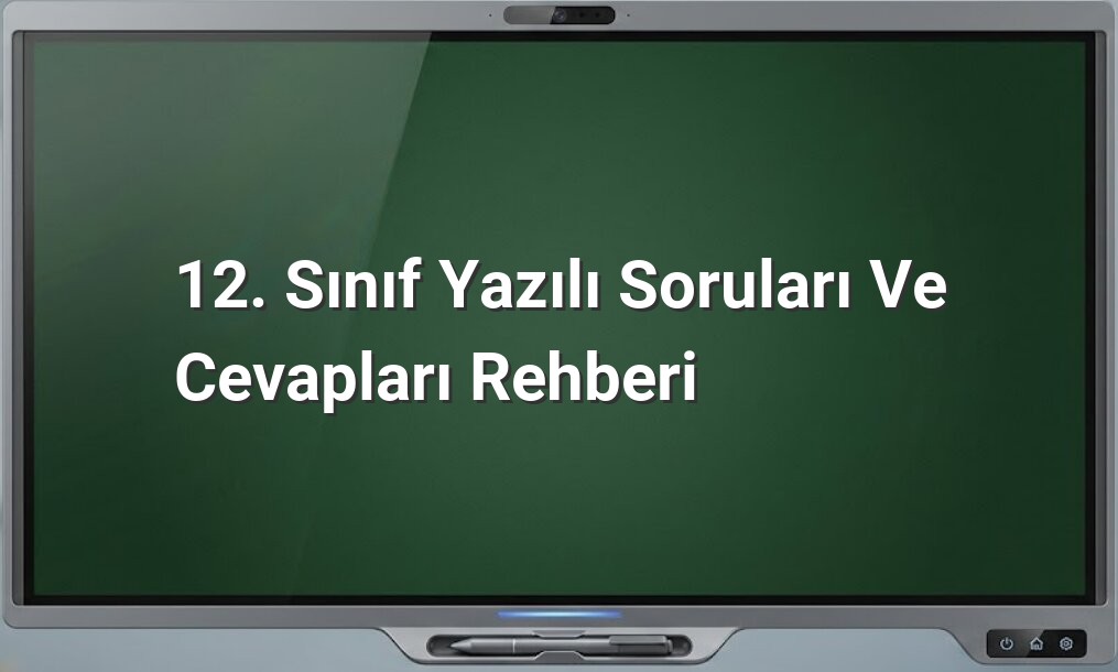 12. sınıf yazılı soruları